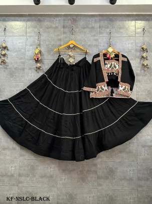Black Naratri Special Lehenga Choli