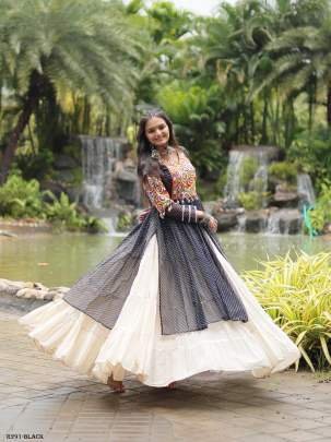 Black Navratri Collection Kora Cotton Lehenga Choli