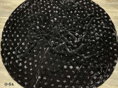 Black Viscose Velvet Lehenga Choli With Dupatta