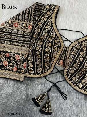 Black Wedding Bridal Heavy Embroidery Bridal Work Blouse