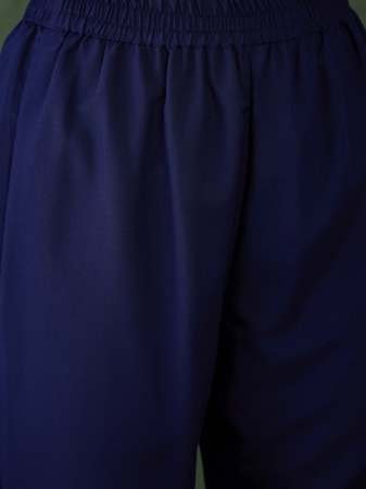 Blue Colour Vichitra Silk Kurti Pant Dupatta