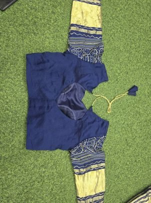 Blue Lehenga Choli  With Gajji Silk  Vintage Work