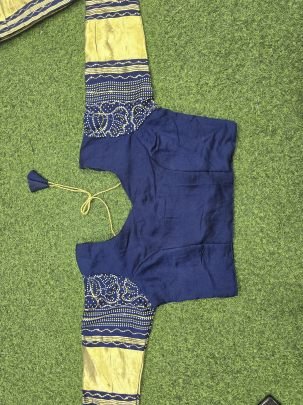 Blue Lehenga Choli  With Gajji Silk  Vintage Work