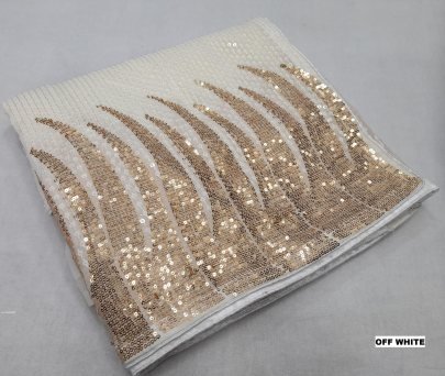 Bollywood BlockBuster 60 gram Georgette White Sequence Saree