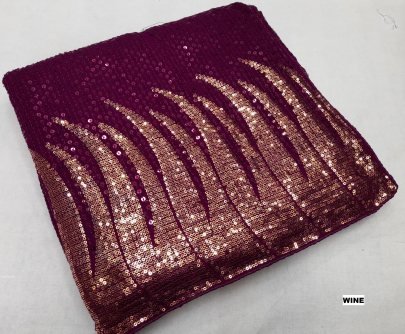 Bollywood BlockBuster 60 gram Georgette Wine Sequence Saree