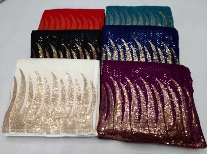 Bollywood BlockBuster 60 gram Georgette Wine Sequence Saree