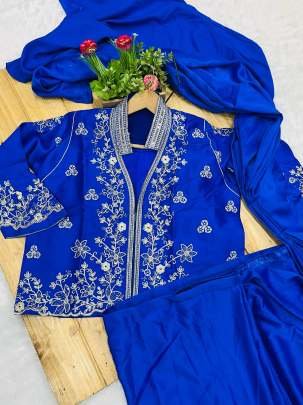 Latest Designer Party Saree With Shrug