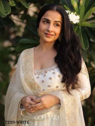Bollywood Special White Muslin Cotton Anarkali Gown