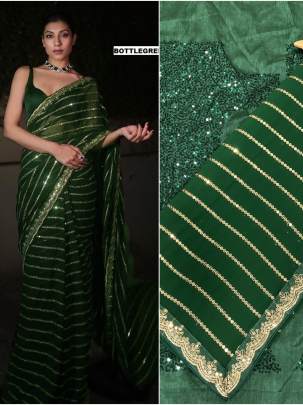 Bollywood Style DF 60 Gram Georgette Sequence Saree