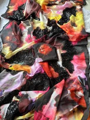 Bollywood Style Printed Organza Saree