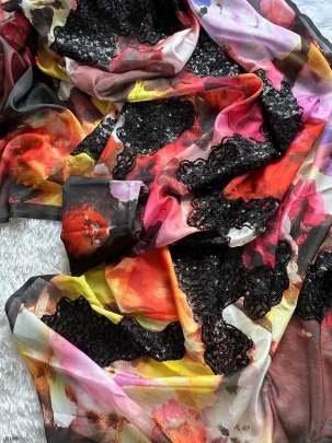 Bollywood Style Printed Organza Saree