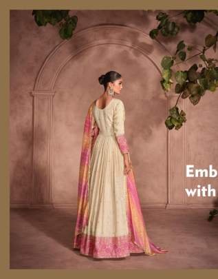 Branded Gunjan Wedding Pure Silk Anarkali Gown With Dupatta