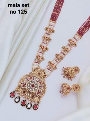 Trendy Pink Necklace And Earrings