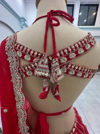 Bridal Red  Georgette Lehenga Choli for Wedding Wear