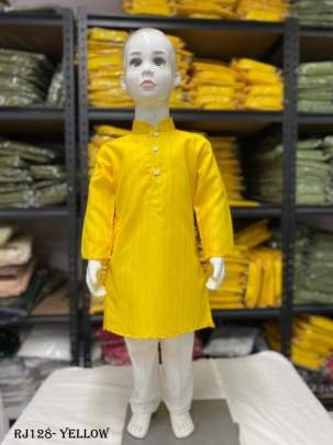 Bright Threads Yellow Kids Kurta Pajama