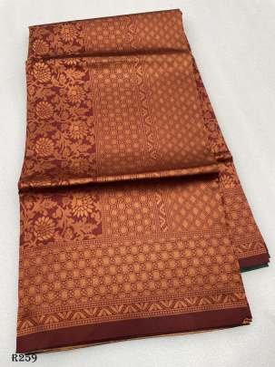 Brown Banarasi Soft Silk Weaving Saree