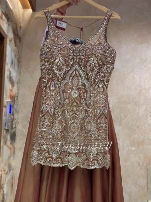 Brown Party Wear Three Piece Star Georgette Suits