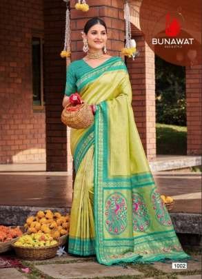 Bunawat Brand Indian Wedding Sanyukta Silk Designer Silk Saree
