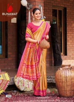 Bunawat Brand Indian Wedding Sanyukta Silk Designer Silk Saree