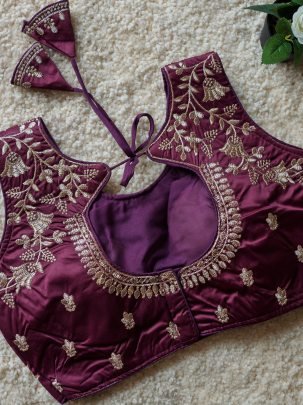 Butter Silk Sequence Touch Pretty Beet Red Blouse