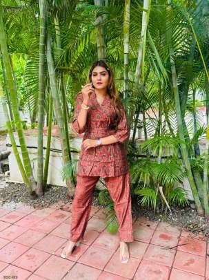 Buy Best Red Cotton Digital Print Co Ord Set 