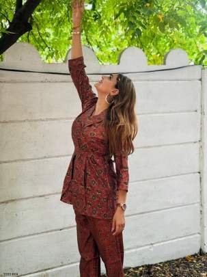 Buy Best Red Cotton Digital Print Co Ord Set