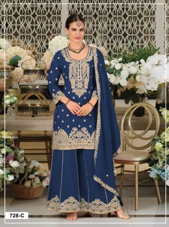Buy Heavy Blooming Airjet Chinon Silk Drees Material