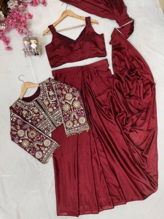 Buy New Ready to Wear Lehenga Saree At Fab Funda