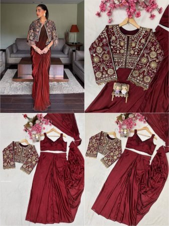 Buy New Ready to Wear Lehenga Saree At Fab Funda