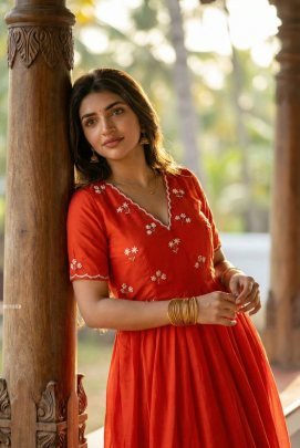 Buy this Red South Indian One Piece Gown