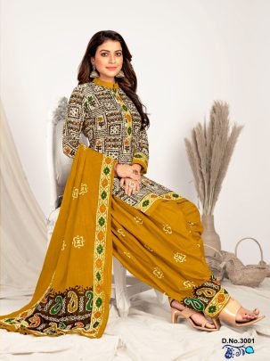 Casual Printed Pure Cotton Readymade Printed Patiala Suit