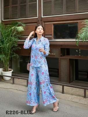 Casual Printed Rayon Muslin Coord Set