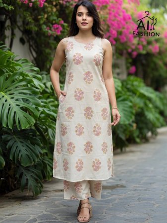 Casual Wear Cotton Printed  Cord Set