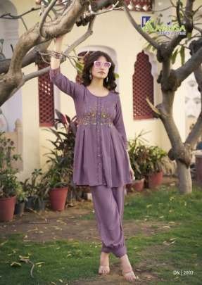 Celina Vol 2 Hand Work Viscose Rayon Kurtis Set By Karissa