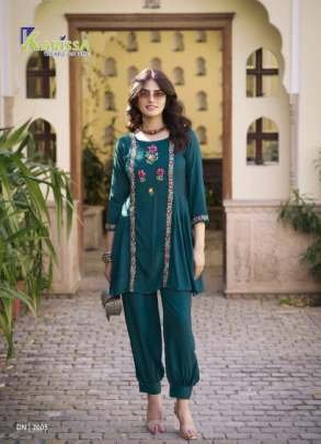 Celina Vol 2 Hand Work Viscose Rayon Kurtis Set By Karissa