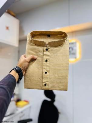 Chiku Poshak Soft Jacquard Buti Men Kurta With Pajama