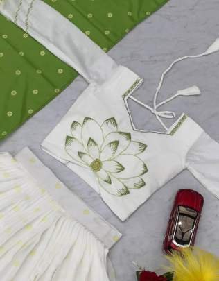 Chinon Real Hand Work Digital Printed Readymade Lehenga Choli