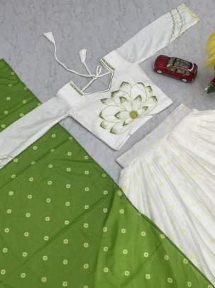 Chinon Real Hand Work Digital Printed Readymade Lehenga Choli