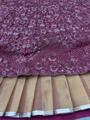 Chinon Silk Heavy Thread Embroidery With Sequins Work Lehenga Choli