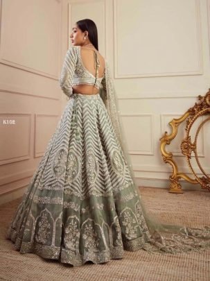 Classic Indian Georgette Lehenga Set With Heavy Sequence Work