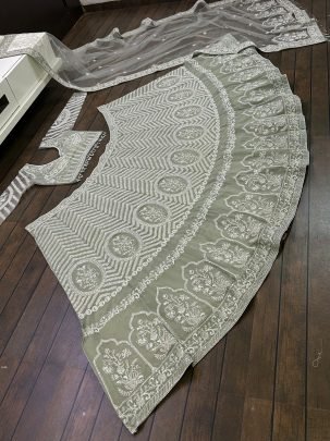 Classic Indian Georgette Lehenga Set With Heavy Sequence Work