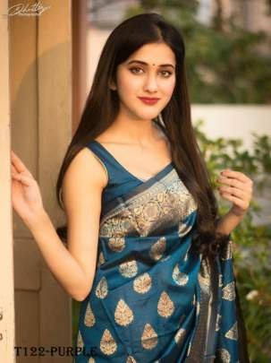 Clothing For Women Rama Soft Lichi Silk Saree