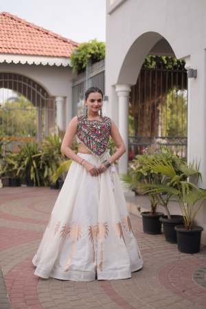 Codi Lace Work White Colour Lehenga With Choli