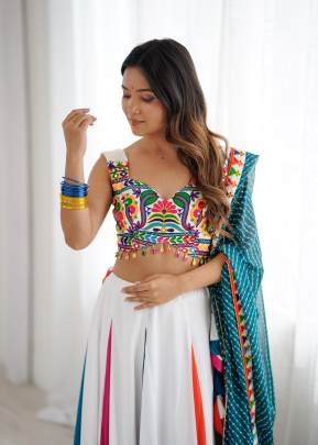 Colorful Navratri Heavy Rayon Lehenga Choli