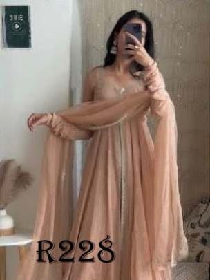 Cording Embroidery Work Georgette Readymade Palazo Suits