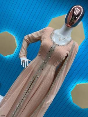 Cording Embroidery Work Georgette Readymade Palazo Suits