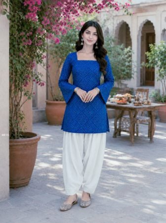 Cotton Bandhej Print Top With Linen Pant