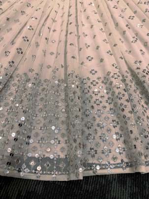 Light Peach Exclusive Designer And Attractive Georgette Lehenga Choli