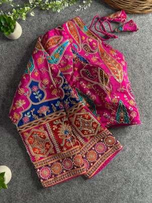 Crepe Half Sleeve Rani Chinon Printed Blouse