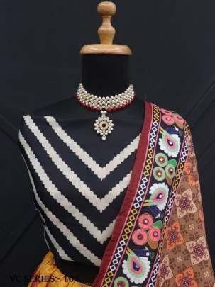 Daandiyarash Printed Muslin Cotton Lehenga Choli